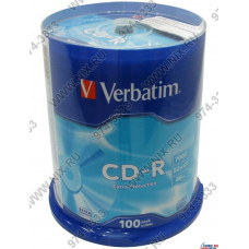 CD-R Verbatim  700Mb 52x sp. уп.100 шт на шпинделе 43411/43430
