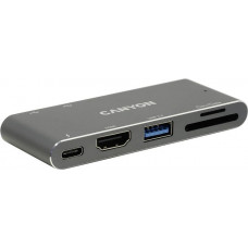 CANYON CNS-TDS05DG Multiport Docking Station with 5 port, with Thunderbolt 3 Dual type C male port